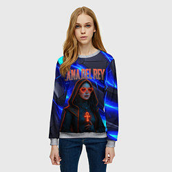Свитшот женский Lana Del Rey киберпанк, цвет: 3D-меланж — фото 2