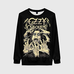 Свитшот женский Ozzy Osbourne - head and hands, цвет: 3D-черный