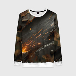 Женский свитшот Искры метала под камуфляжем