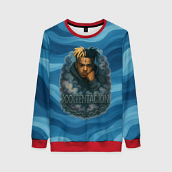 Свитшот женский XXXTentacion в облаке, цвет: 3D-красный