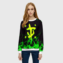 Свитшот женский Doom кислотное лого, цвет: 3D-белый — фото 2