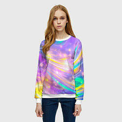 Свитшот женский Волшебный мистический космос, цвет: 3D-белый — фото 2