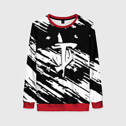 Свитшот женский Doom краски полосы, цвет: 3D-красный