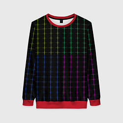 Женский свитшот Color black multicolored stripes