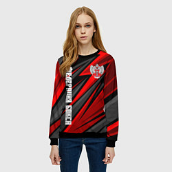 Свитшот женский Федерация бокса России - красный спорт, цвет: 3D-черный — фото 2