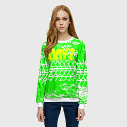 Свитшот женский Dayz кислотные шипы, цвет: 3D-белый — фото 2