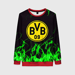 Свитшот женский Borussia зелёный огонь, цвет: 3D-красный