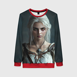Свитшот женский Цири с янтарными глазами, цвет: 3D-красный