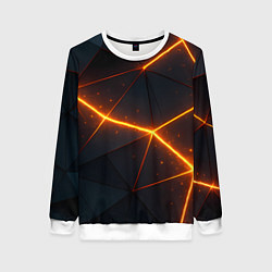Женский свитшот Оранжевые геометрические лучи