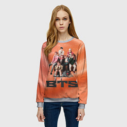 Свитшот женский BTS фотка на диване, цвет: 3D-меланж — фото 2