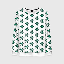 Свитшот женский Цветочная текстура, цвет: 3D-белый