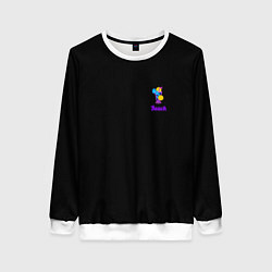 Свитшот женский Night beach, цвет: 3D-белый