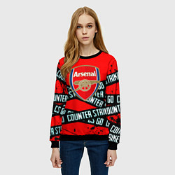 Свитшот женский Arsenal x counter strike game, цвет: 3D-черный — фото 2