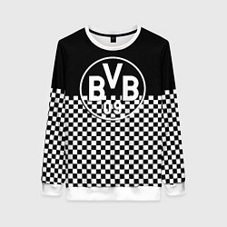 Свитшот женский Borussia шахматная клетка, цвет: 3D-белый
