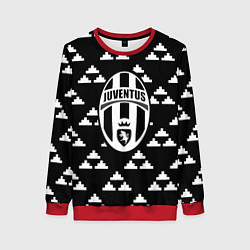 Свитшот женский Juventus геометрия треугольники, цвет: 3D-красный