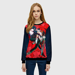 Свитшот женский Битва с Резе Человек бензопила, цвет: 3D-черный — фото 2