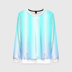 Свитшот женский Neon white blue lines, цвет: 3D-белый