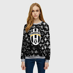 Свитшот женский Juventus x farcry краски, цвет: 3D-меланж — фото 2