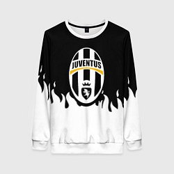 Свитшот женский Juventus белый огонь, цвет: 3D-белый