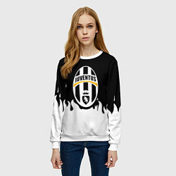 Свитшот женский Juventus белый огонь, цвет: 3D-белый — фото 2