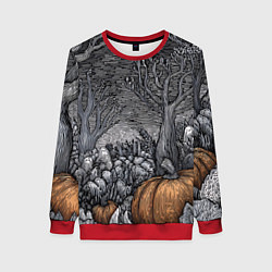 Свитшот женский Осенние шалости духов, цвет: 3D-красный