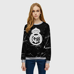 Свитшот женский Ювентус краски штрихи, цвет: 3D-меланж — фото 2