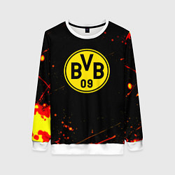 Женский свитшот Боруссиа огненные краски текстура