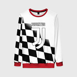 Свитшот женский Ювентус клетка краски, цвет: 3D-красный