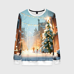 Женский свитшот Новогодняя елочка