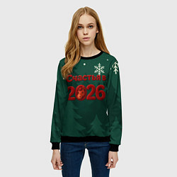 Свитшот женский Счастья в 2026 году, цвет: 3D-черный — фото 2