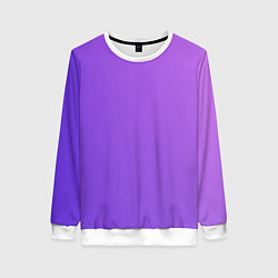 Свитшот женский The color is purple, цвет: 3D-белый