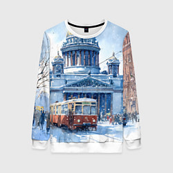 Женский свитшот Снежный Санкт-Петербург