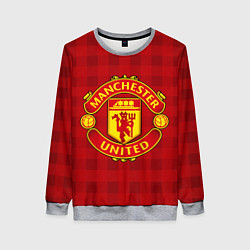 Свитшот женский Manchester United, цвет: 3D-меланж