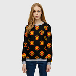 Свитшот женский Manchester United Pattern, цвет: 3D-меланж — фото 2