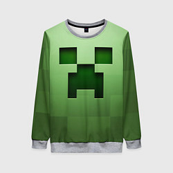 Свитшот женский Creeper Face, цвет: 3D-меланж