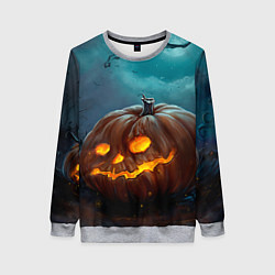 Свитшот женский Тыква, цвет: 3D-меланж