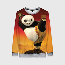 Свитшот женский Кунг фу панда, цвет: 3D-меланж