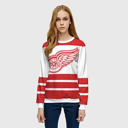 Свитшот женский Detroit Red Wings, цвет: 3D-белый — фото 2