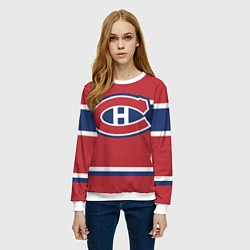 Свитшот женский Montreal Canadiens, цвет: 3D-белый — фото 2