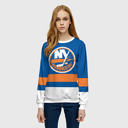 Свитшот женский New York Islanders, цвет: 3D-белый — фото 2
