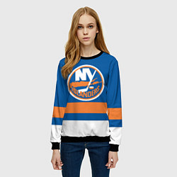 Свитшот женский New York Islanders, цвет: 3D-черный — фото 2