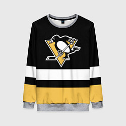 Свитшот женский Pittsburgh Penguins: Black, цвет: 3D-меланж