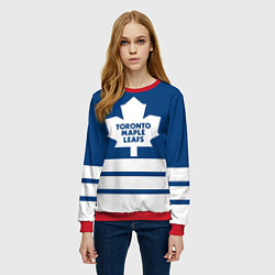 Свитшот женский Toronto Maple Leafs, цвет: 3D-красный — фото 2