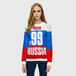 Свитшот женский Russia: from 99, цвет: 3D-белый — фото 2