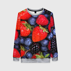 Свитшот женский Berries, цвет: 3D-меланж
