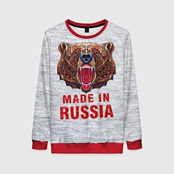 Свитшот женский Bear: Made in Russia, цвет: 3D-красный
