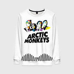Свитшот женский Arctic Monkeys: Music Wave, цвет: 3D-белый
