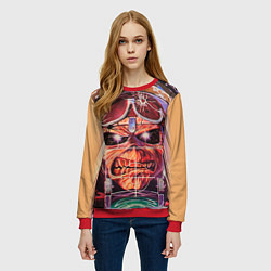 Свитшот женский Iron Maiden: Dead Rider, цвет: 3D-красный — фото 2