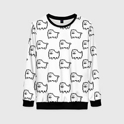 Свитшот женский Undertale Annoying dog white, цвет: 3D-черный