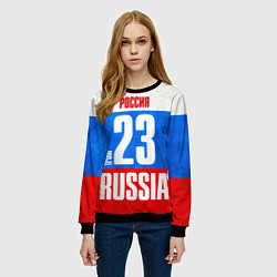 Свитшот женский Russia: from 23, цвет: 3D-черный — фото 2